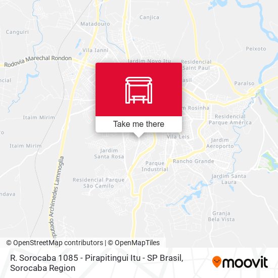 Mapa R. Sorocaba 1085 - Pirapitingui Itu - SP Brasil