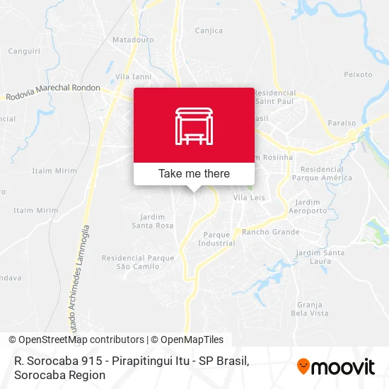 R. Sorocaba 915 - Pirapitingui Itu - SP Brasil map