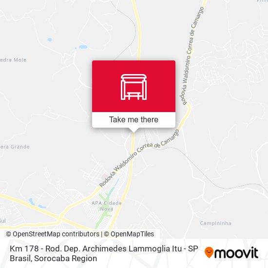 Mapa Km 178 - Rod. Dep. Archimedes Lammoglia Itu - SP Brasil