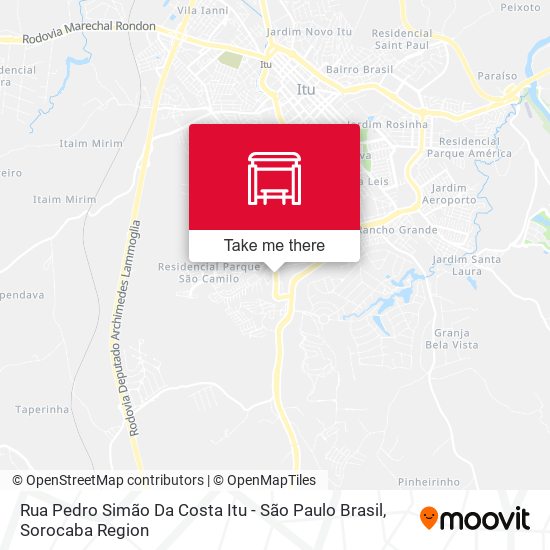 Mapa Rua Pedro Simão Da Costa Itu - São Paulo Brasil