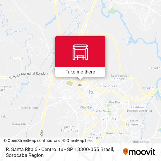 Mapa R. Santa Rita 6 - Centro Itu - SP 13300-055 Brasil