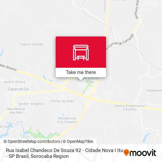 Rua Isabel Chandeco De Souza 92 - Cidade Nova I Itu - SP Brasil map