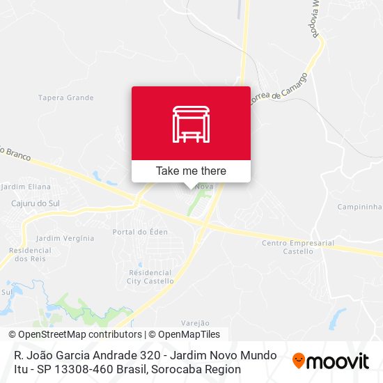 R. João Garcia Andrade 320 - Jardim Novo Mundo Itu - SP 13308-460 Brasil map