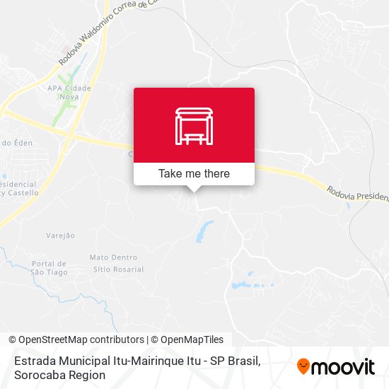 Estrada Municipal Itu-Mairinque Itu - SP Brasil map