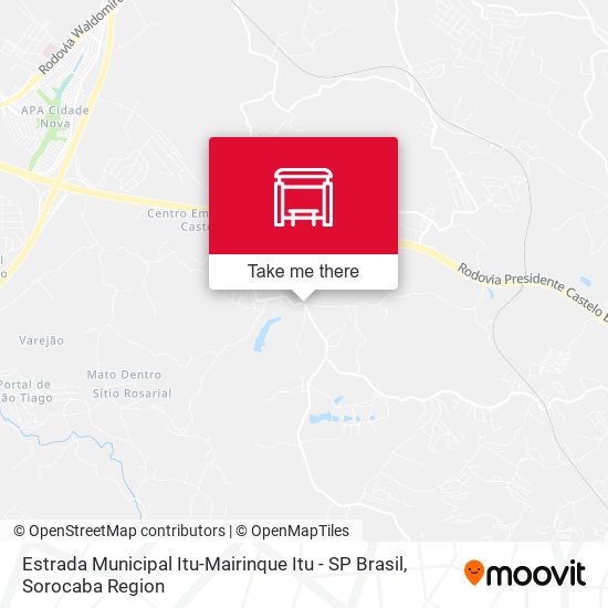 Mapa Estrada Municipal Itu-Mairinque Itu - SP Brasil