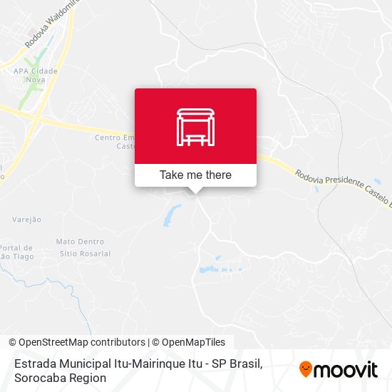 Estrada Municipal Itu-Mairinque Itu - SP Brasil map