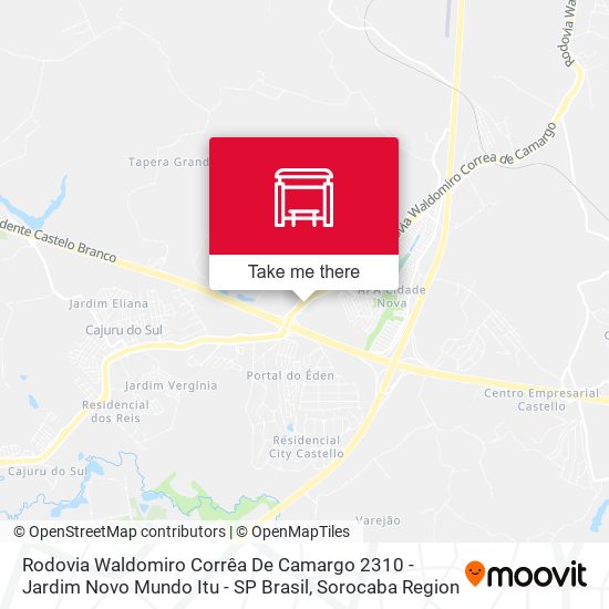 Mapa Rodovia Waldomiro Corrêa De Camargo 2310 - Jardim Novo Mundo Itu - SP Brasil