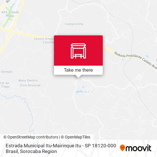 Mapa Estrada Municipal Itu-Mairinque Itu - SP 18120-000 Brasil