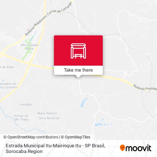 Estrada Municipal Itu-Mairinque Itu - SP Brasil map