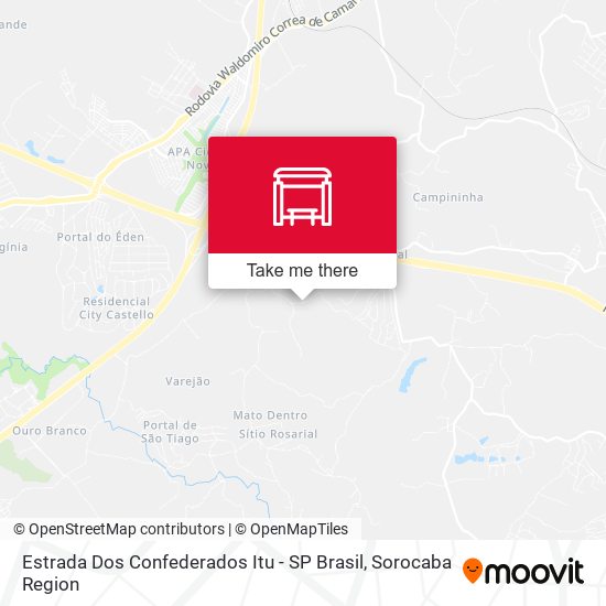 Mapa Estrada Dos Confederados Itu - SP Brasil