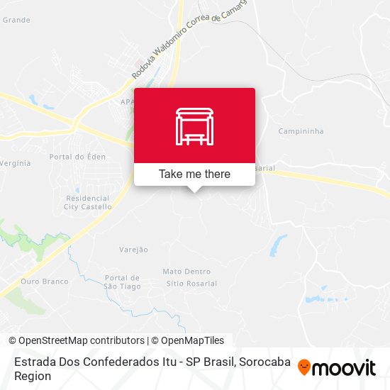 Estrada Dos Confederados Itu - SP Brasil map