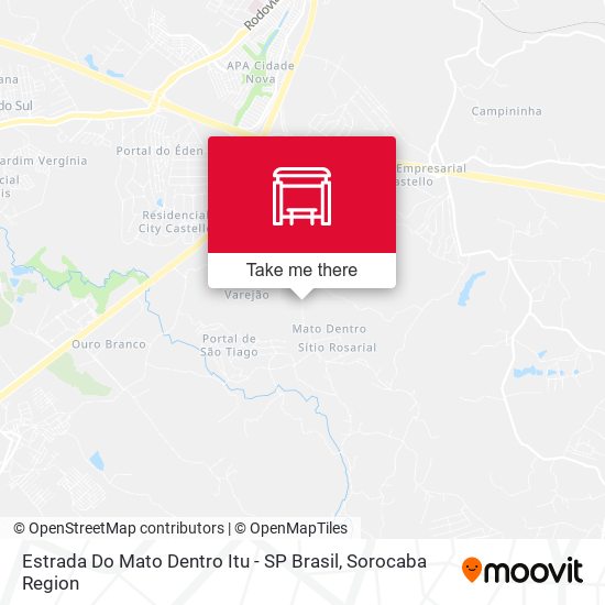 Mapa Estrada Do Mato Dentro Itu - SP Brasil