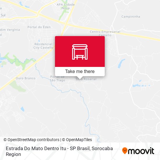 Estrada Do Mato Dentro Itu - SP Brasil map