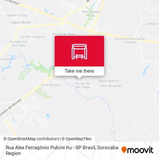 Rua Alex Ferragônio Pulcini Itu - SP Brasil map