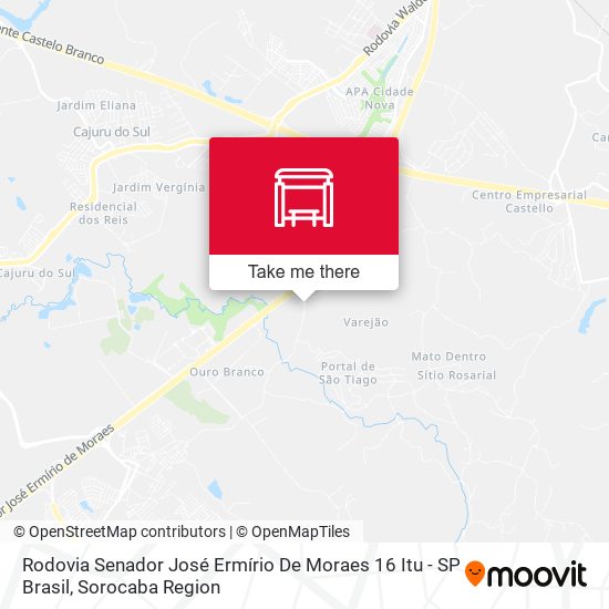 Rodovia Senador José Ermírio De Moraes 16 Itu - SP Brasil map