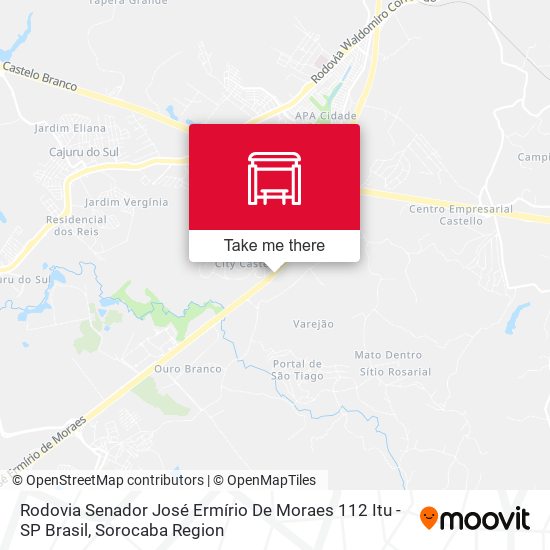 Rodovia Senador José Ermírio De Moraes 112 Itu - SP Brasil map