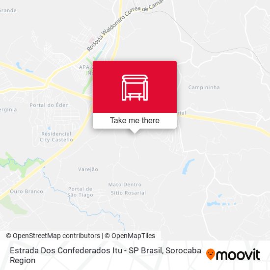 Mapa Estrada Dos Confederados Itu - SP Brasil