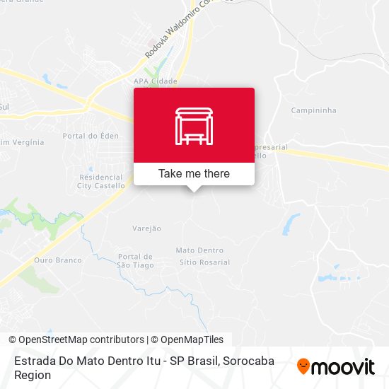 Estrada Do Mato Dentro Itu - SP Brasil map