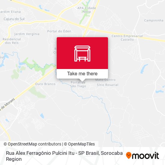 Rua Alex Ferragônio Pulcini Itu - SP Brasil map