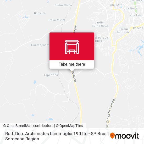 Rod. Dep. Archimedes Lammoglia 190 Itu - SP Brasil map