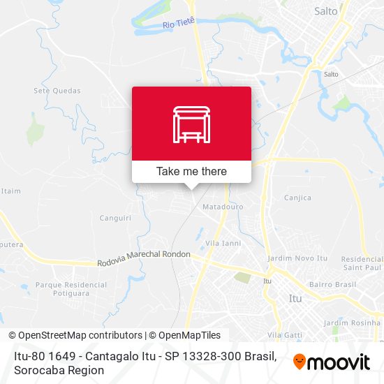 Itu-80 1649 - Cantagalo Itu - SP 13328-300 Brasil map