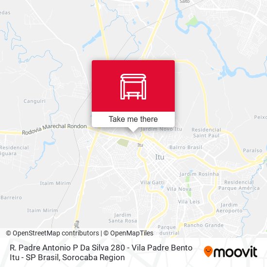R. Padre Antonio P Da Silva 280 - Vila Padre Bento Itu - SP Brasil map
