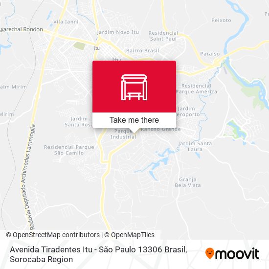 Avenida Tiradentes Itu - São Paulo 13306 Brasil map