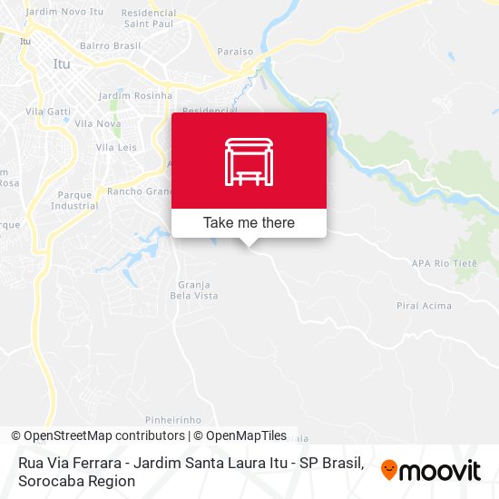 Mapa Rua Via Ferrara - Jardim Santa Laura Itu - SP Brasil