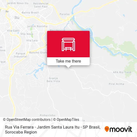 Rua Via Ferrara - Jardim Santa Laura Itu - SP Brasil map
