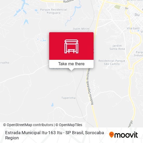 Mapa Estrada Municipal Itu-163 Itu - SP Brasil