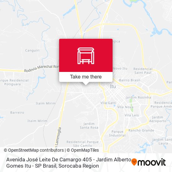 Avenida José Leite De Camargo 405 - Jardim Alberto Gomes Itu - SP Brasil map