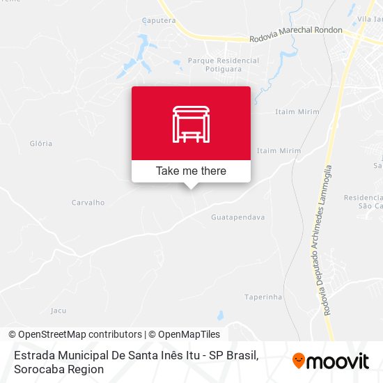 Mapa Estrada Municipal De Santa Inês Itu - SP Brasil