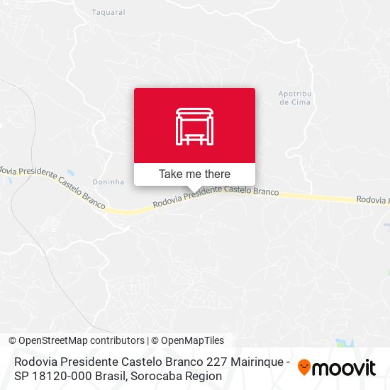 Rodovia Presidente Castelo Branco 227 Mairinque - SP 18120-000 Brasil map