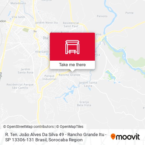 Mapa R. Ten. João Alves Da Silva 49 - Rancho Grande Itu - SP 13306-131 Brasil