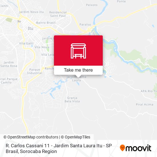 Mapa R. Carlos Cassani 11 - Jardim Santa Laura Itu - SP Brasil