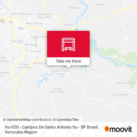 Itu-020 - Campos De Santo Antonio Itu - SP Brasil map