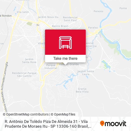 R. Antônio De Tolêdo Piza De Almeida 31 - Vila Prudente De Moraes Itu - SP 13306-160 Brasil map