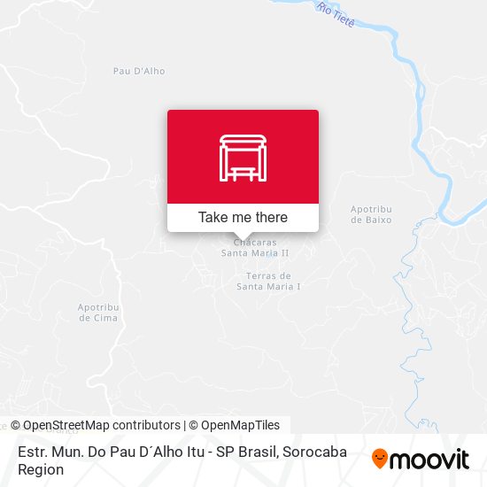 Estr. Mun. Do Pau D´Alho Itu - SP Brasil map