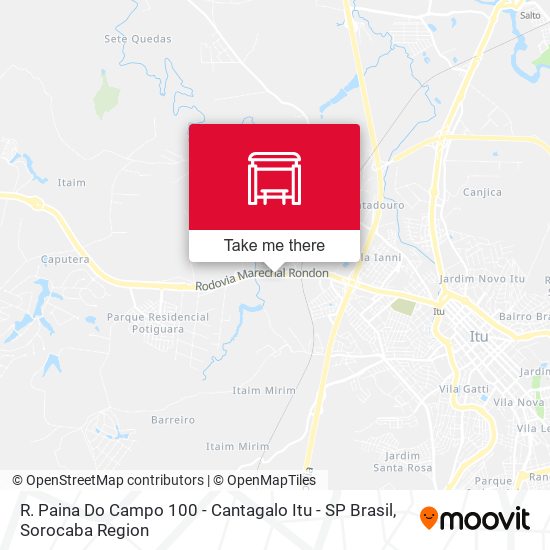 R. Paina Do Campo 100 - Cantagalo Itu - SP Brasil map
