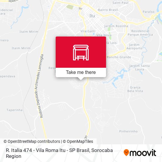 Mapa R. Italia 474 - Vila Roma Itu - SP Brasil