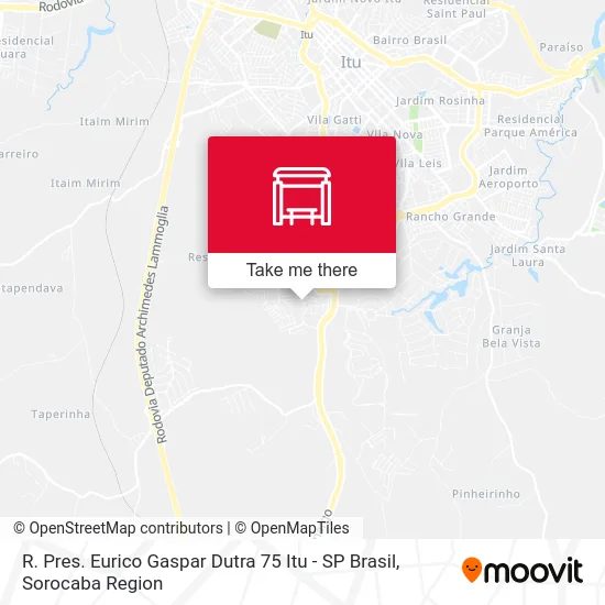 R. Pres. Eurico Gaspar Dutra 75 Itu - SP Brasil map