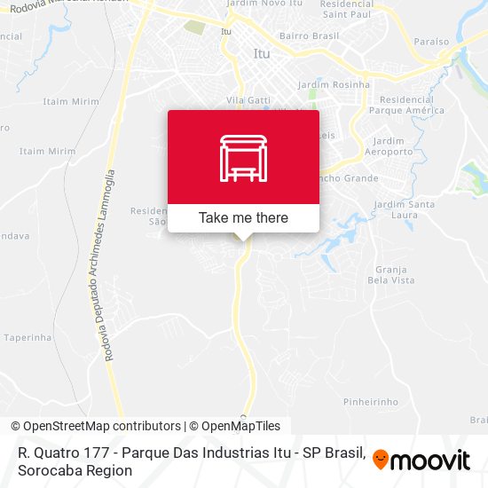 Mapa R. Quatro 177 - Parque Das Industrias Itu - SP Brasil