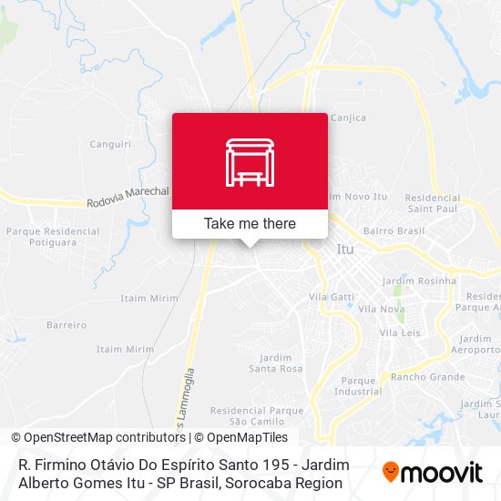 R. Firmino Otávio Do Espírito Santo 195 - Jardim Alberto Gomes Itu - SP Brasil map