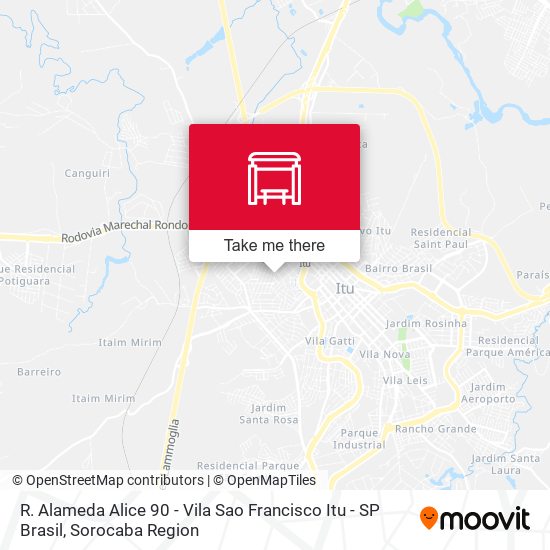 R. Alameda Alice 90 - Vila Sao Francisco Itu - SP Brasil map