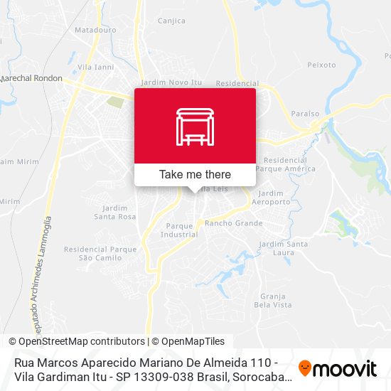 Rua Marcos Aparecido Mariano De Almeida 110 - Vila Gardiman Itu - SP 13309-038 Brasil map