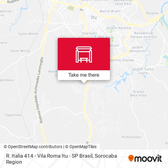 R. Italia 414 - Vila Roma Itu - SP Brasil map