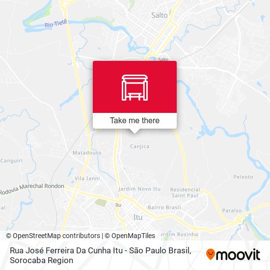 Rua José Ferreira Da Cunha Itu - São Paulo Brasil map