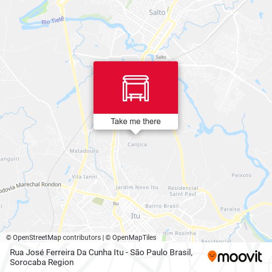 Rua José Ferreira Da Cunha Itu - São Paulo Brasil map