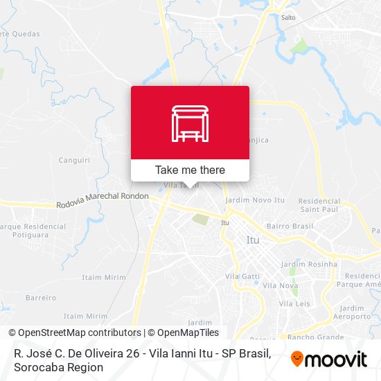 R. José C. De Oliveira 26 - Vila Ianni Itu - SP Brasil map