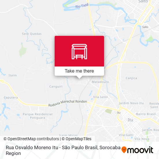 Rua Osvaldo Moreno Itu - São Paulo Brasil map